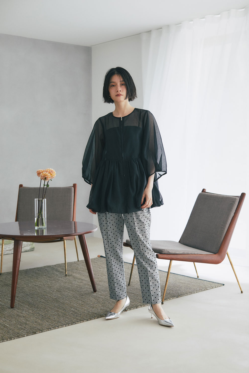 【新品タグ付き】ノスタルジア　manaコラボ　シースルー　ドット　ブラック BLACK SUMMER COLLECTION