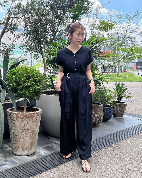 ビジュー付きスウェットチュニック