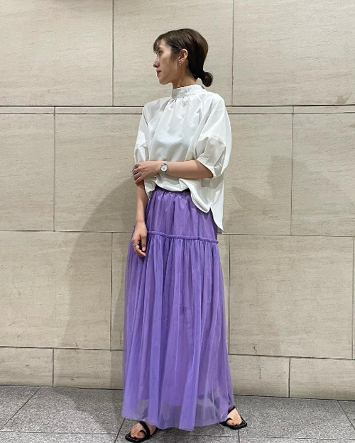 ビジュー付きスウェットチュニック