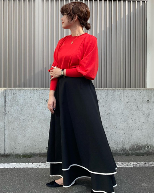 ビジュー付きスウェットチュニック