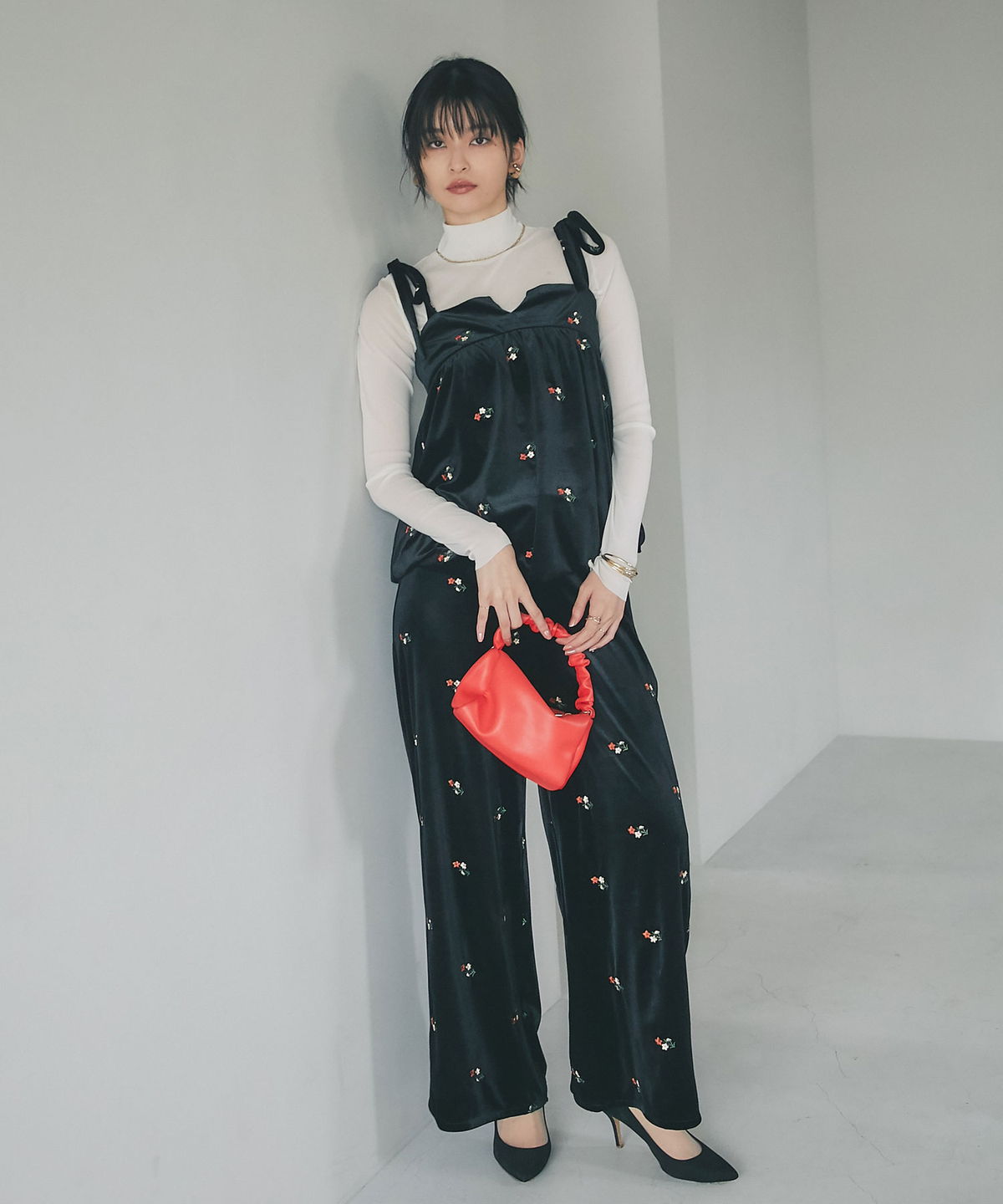 フラワーベロアビスチェ