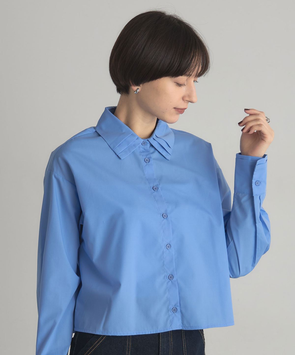 青いシャツ様 リクエスト 5点 まとめ商品 タックデザインシャツ