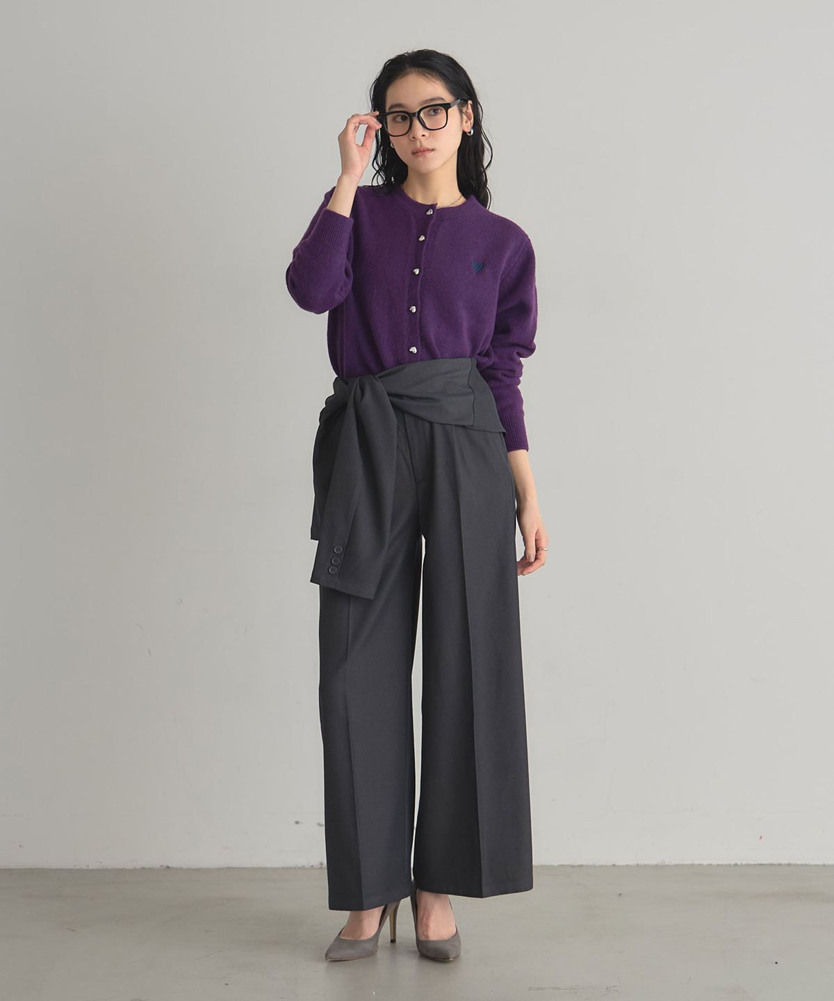 ウエスト巻きパンツ