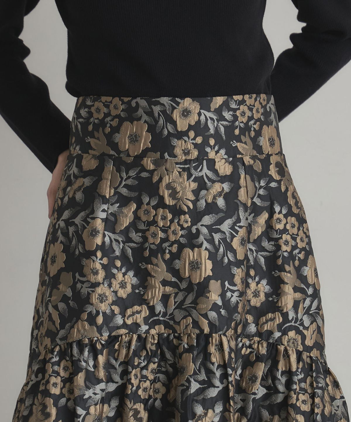 ドゥロワー　パフジャガードスカート　Lookbook掲載　定価10.8 ドゥロワー パフジャガードスカート Lookbook掲載 定価10.8 中古・古着