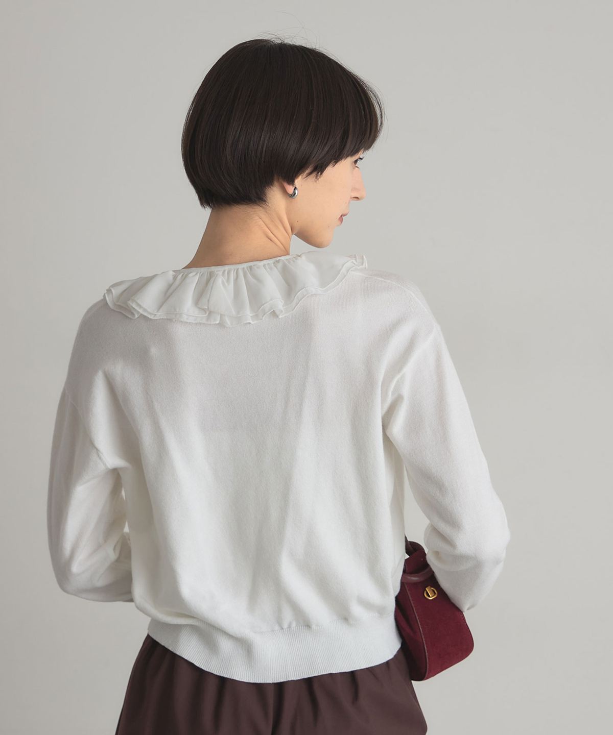 シフォンフリルカーディガン