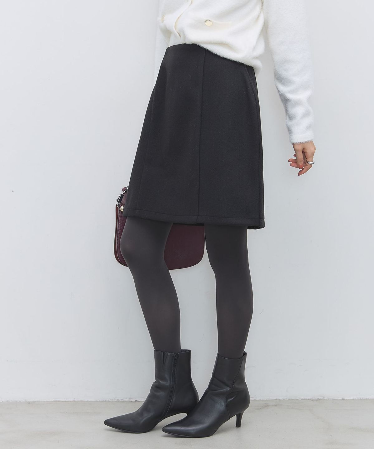 ウールライクコクーンミニスカート