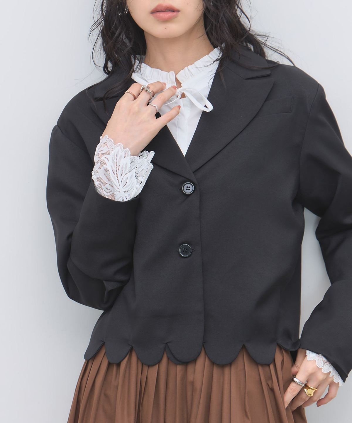 スカラップショートジャケット