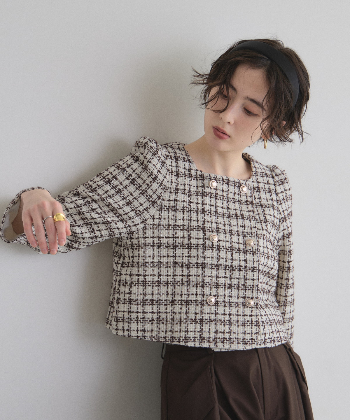 オフィシャルサイト限定】ラメループツイードショートジャケット