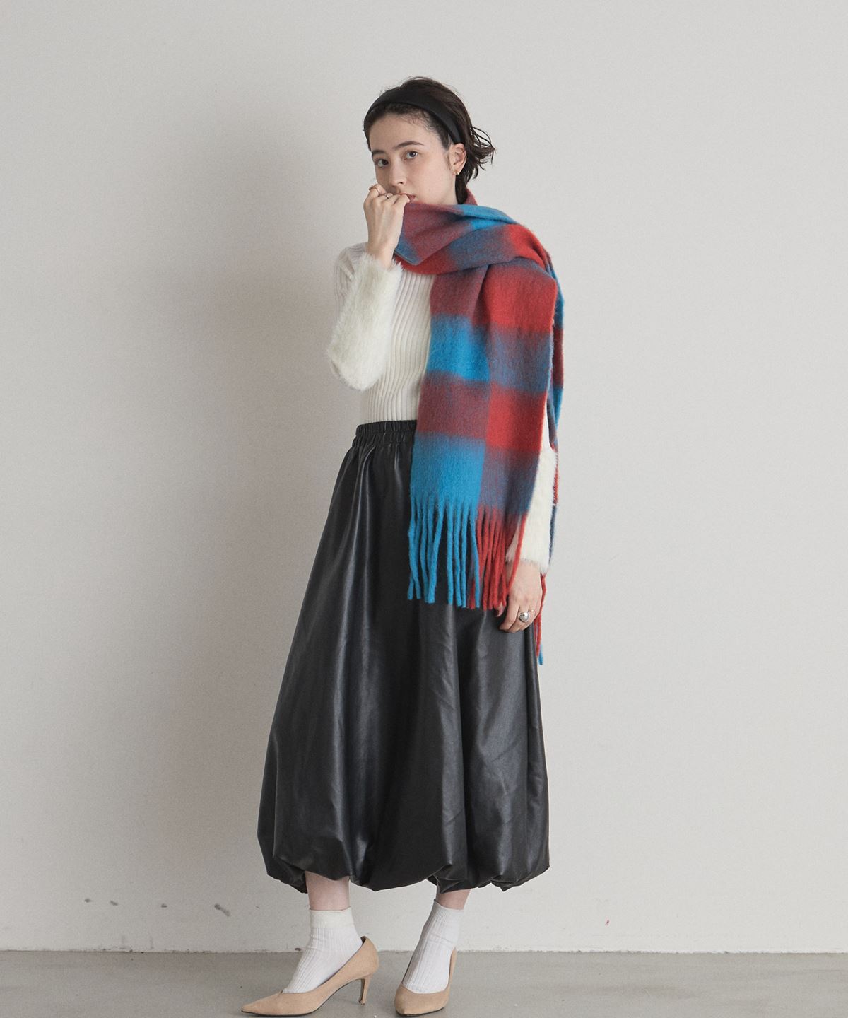 オフィシャルサイト限定】フェイクレザーバルーンスカート