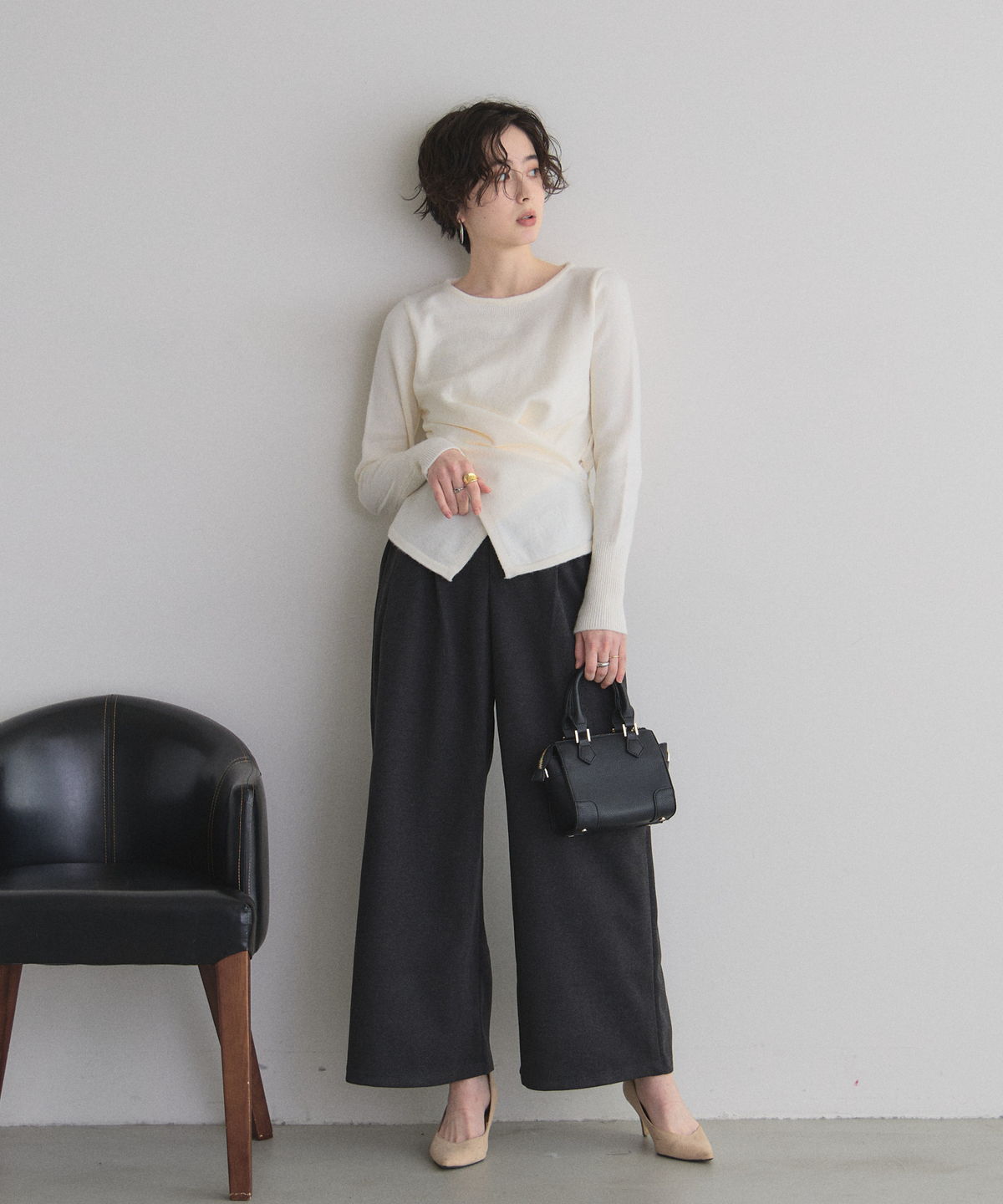 Doublet コーヒーマスター ワイドパンツ 黒 オフィシャルサイト限定】ツータックワイドパンツ