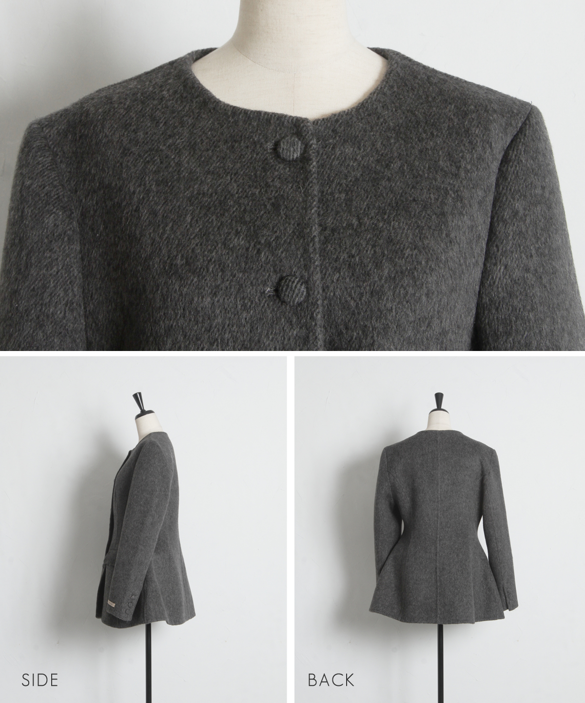 美シルエットペプラムジャケット