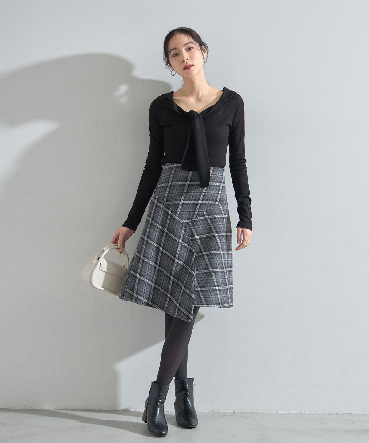 オフィシャルサイト限定】デザイン切替チェックスカート