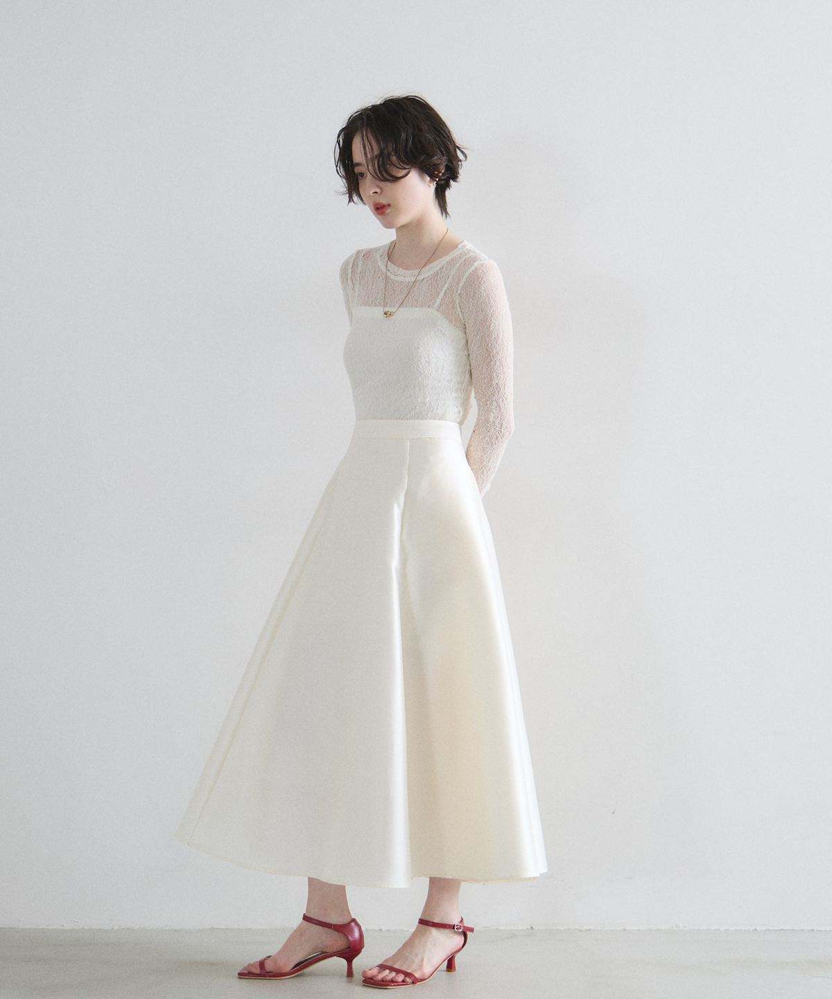 オフィシャルサイト限定】美シルエット上品フレアスカート