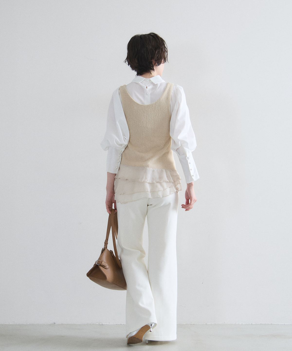 オフィシャルサイト限定】裾シフォンシャギータンクトップ