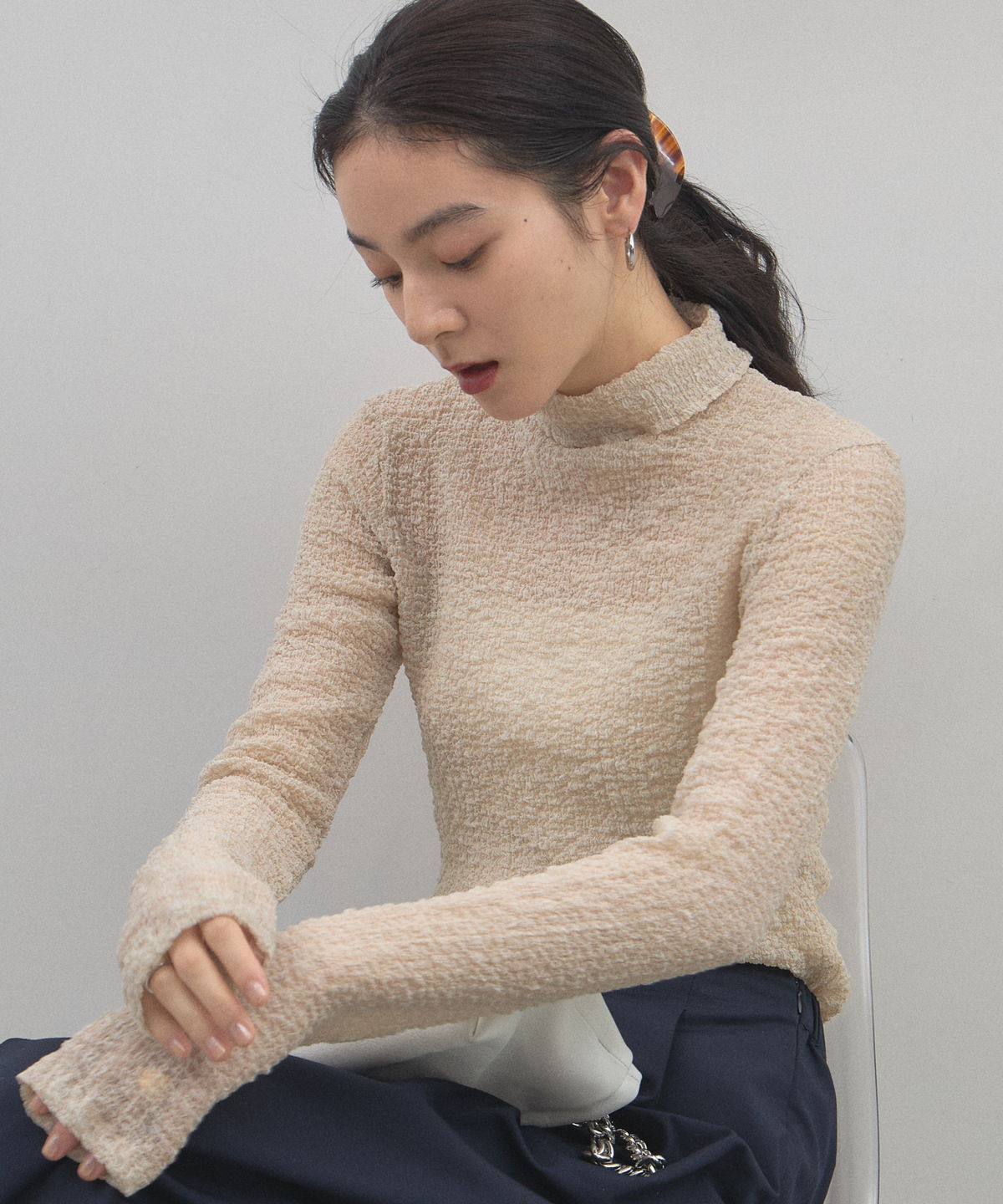 オフィシャルサイト限定】ストレッチジャガードタートル