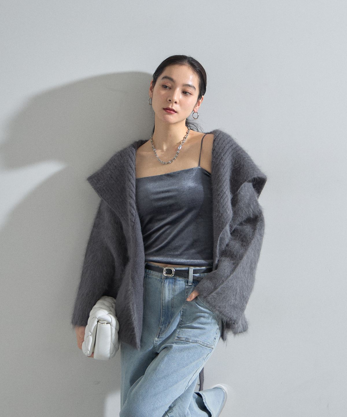 オフィシャルサイト限定】アンゴラニットガウンコート