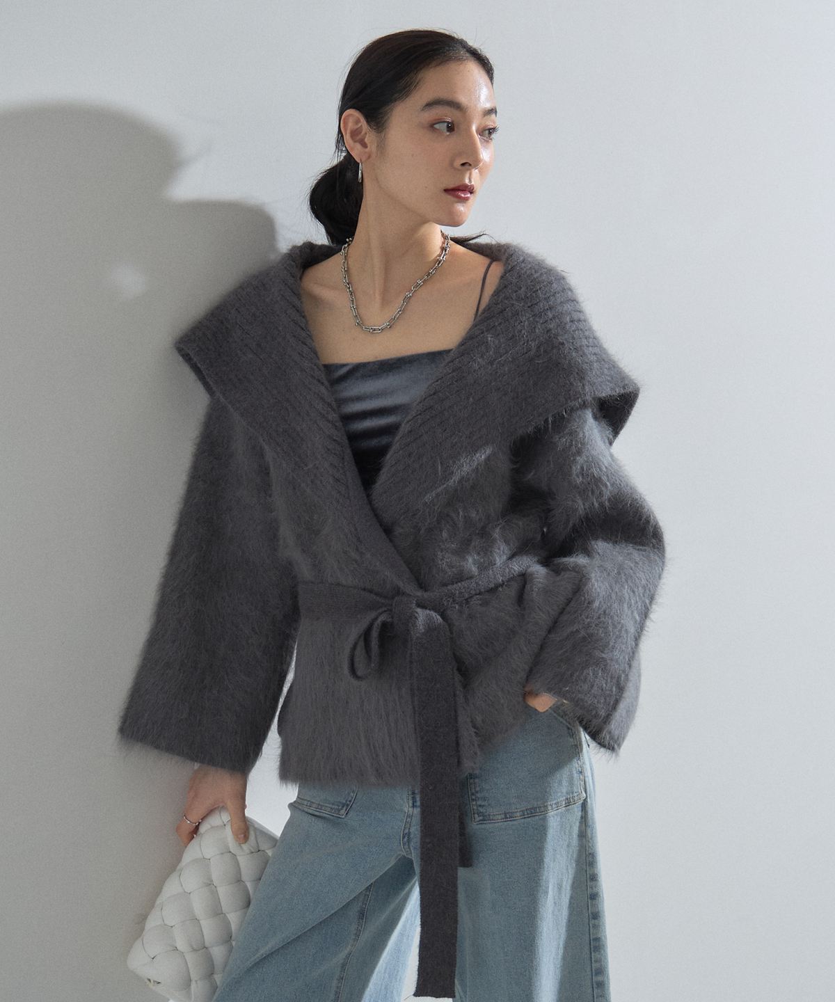 オフィシャルサイト限定】アンゴラニットガウンコート