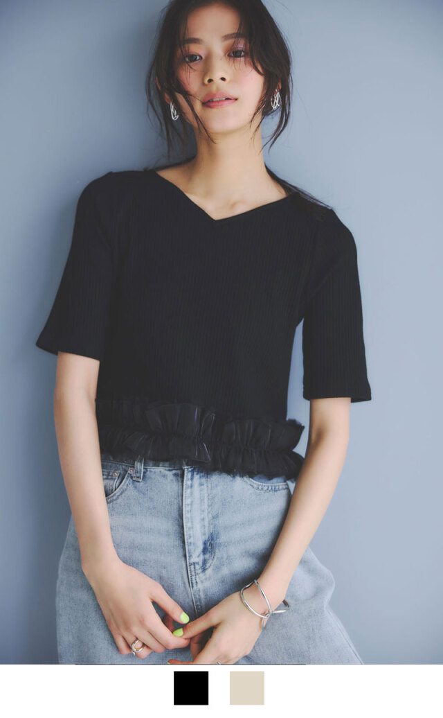 レーススリーブブラウス