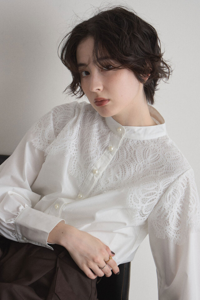 レーススリーブブラウス