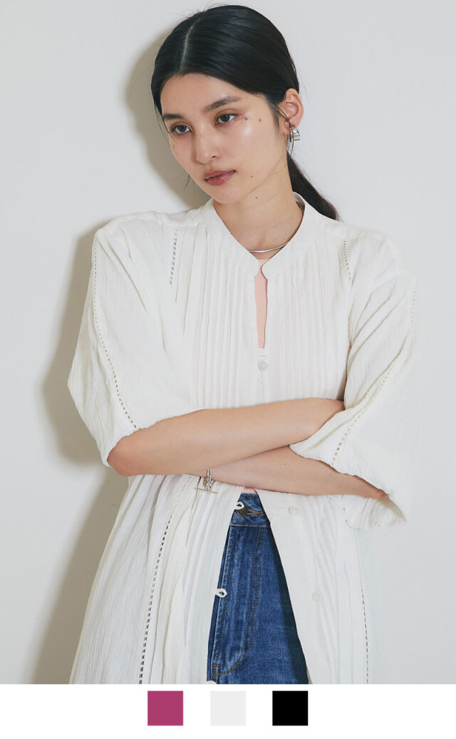 レーススリーブブラウス