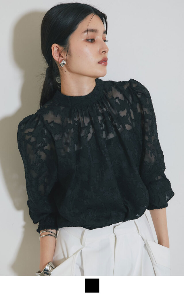 レーススリーブブラウス